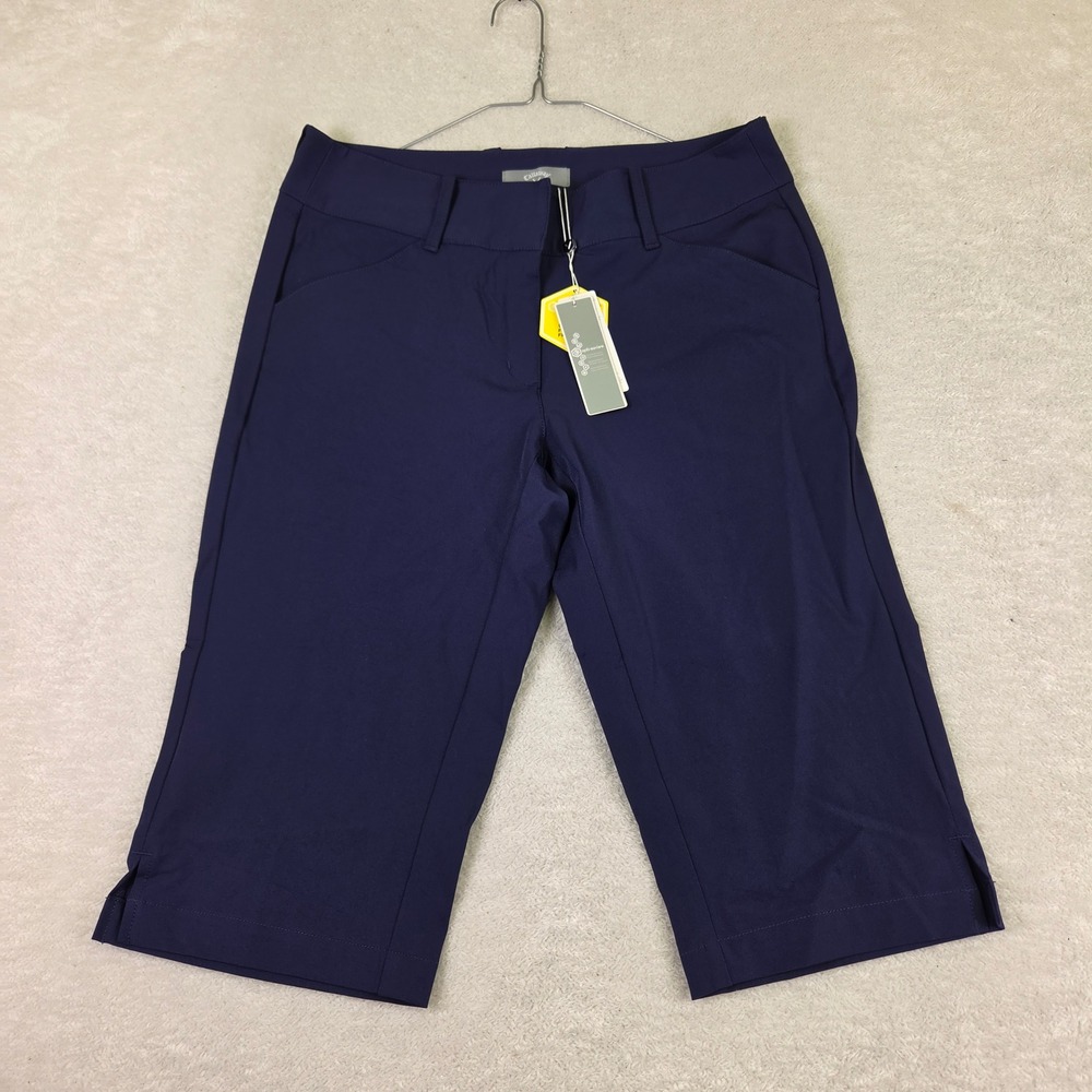 Callaway Golf Opti-Stretch Shorts Peacoat Navy Blue Size 8 CGBS6054 NWT
